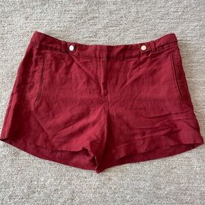Women’s White House Black Market linen shorts brick red size 14